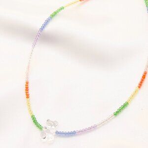 Gummy Bear Charm Beaded Necklace